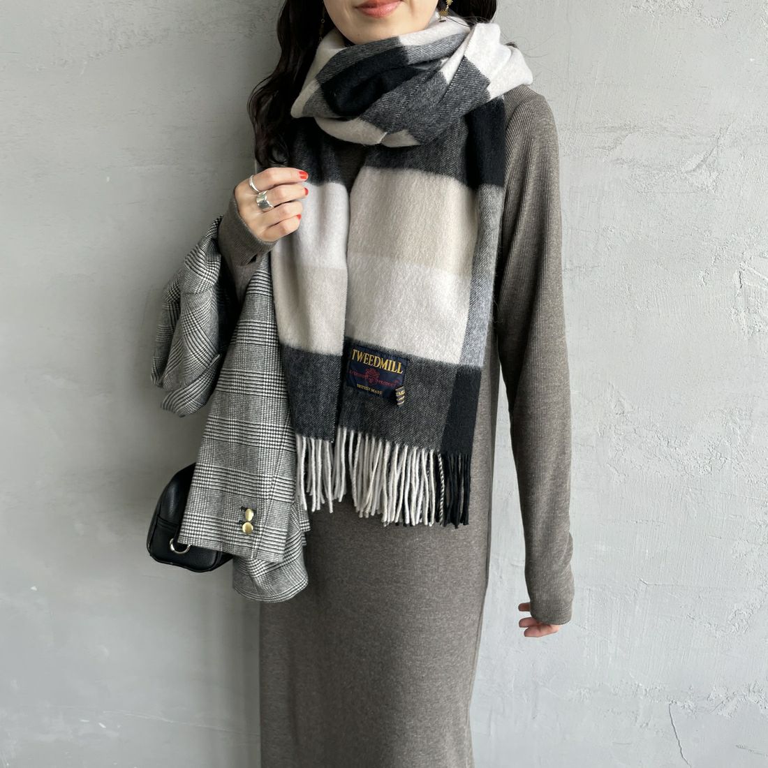 TWEED MILL [ツィードミル] 大判ストール [70-190-WP]｜ジーンズ