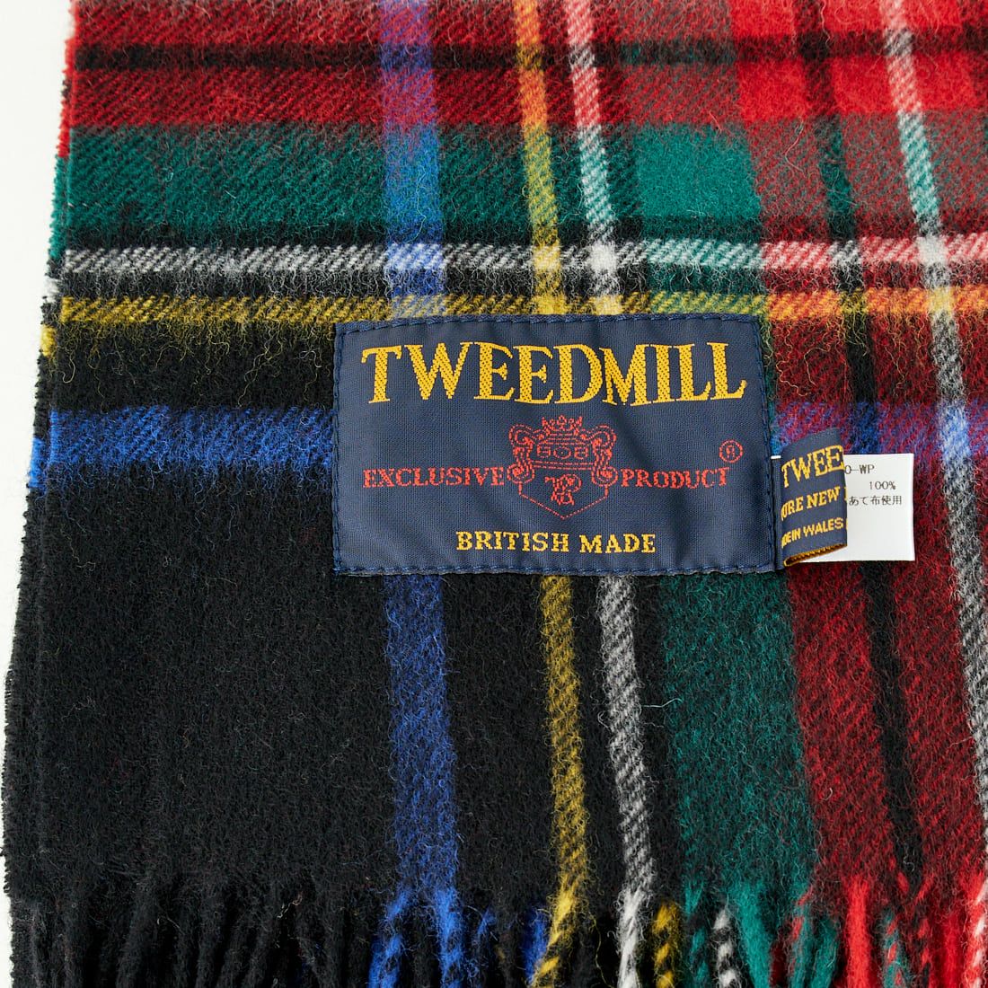 TWEED MILL [ツィードミル] ラムウールストール [70-190-WP] BLACK STEW
