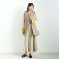 ジーンズファクトリークローズ　リバーシブル　エコファーベスト ベージュ Jeans Factory Clothes [ジーンズファクトリークローズ] エコ