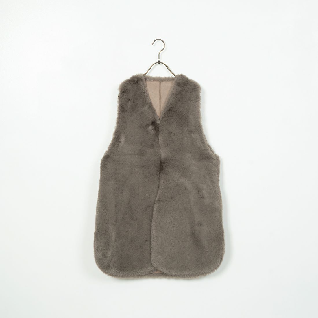 Jeans Factory Clothes [ジーンズファクトリークローズ] エコファーリバーシブルベスト [330018] 116 ｸﾞﾚｰｼﾞ