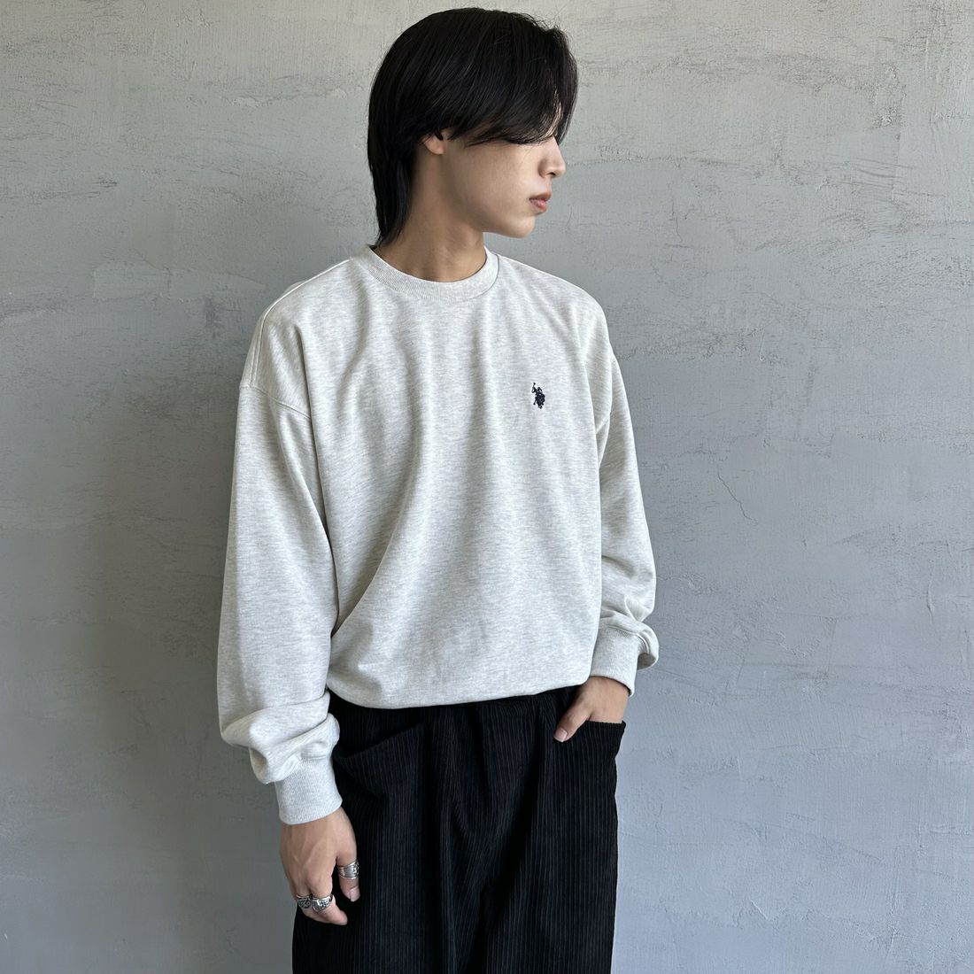 ASHｸﾞﾚｰ&&モデル身長：179cm 着用サイズ：M&&