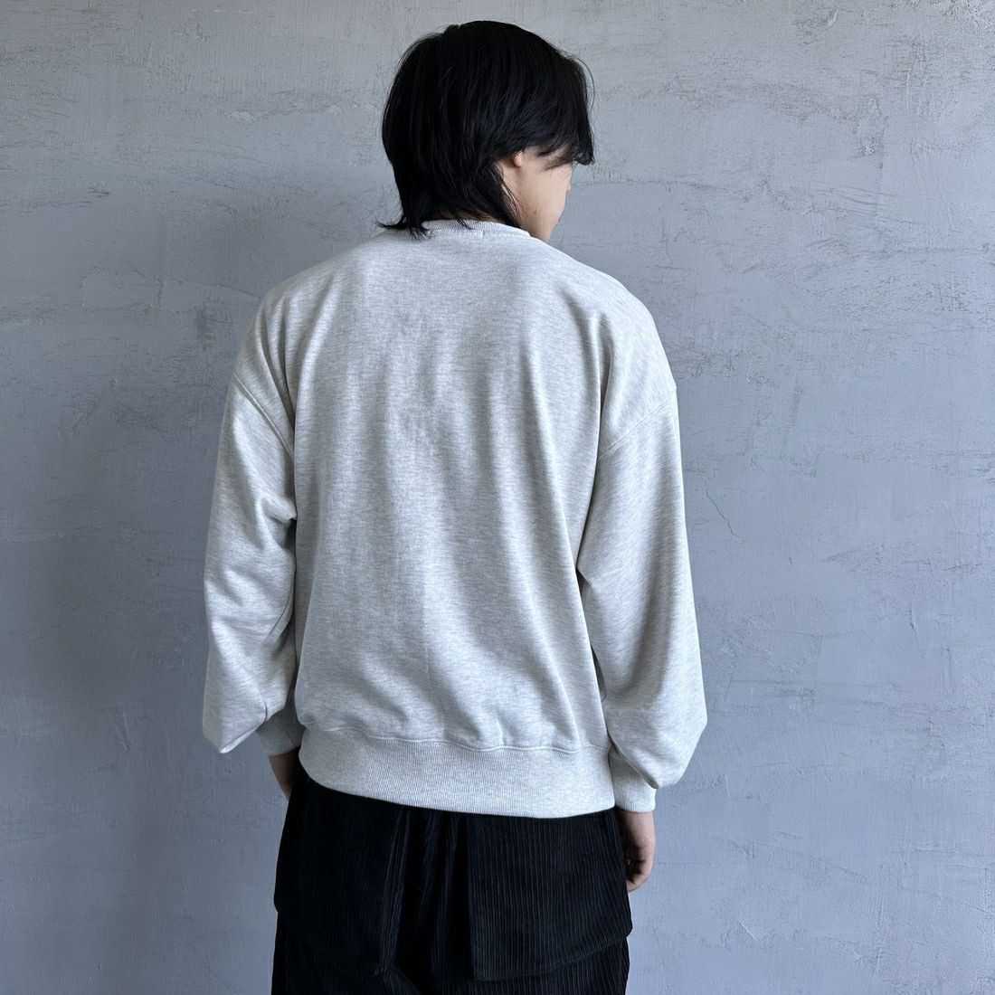 U.S.POLO ASSN. [ユーエスポロアッスン] 別注 ワンポイントロゴ刺繍 ドローコードスウェット [PLM43313IN-JF] ASHｸﾞﾚｰ &&モデル身長：179cm 着用サイズ：M&&