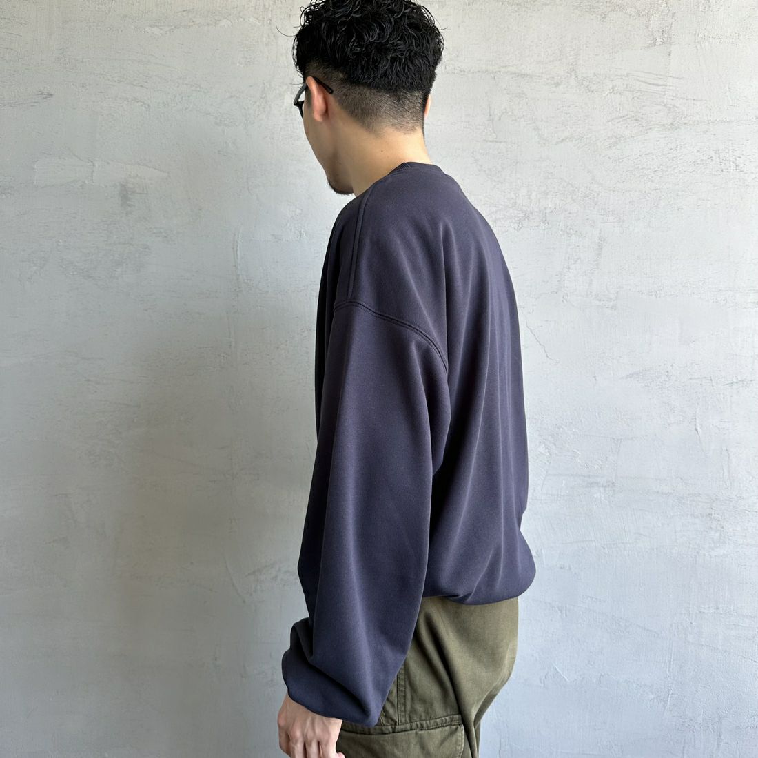 U.S.POLO ASSN. [ユーエスポロアッスン] 別注 ワンポイントロゴ刺繍 ドローコードスウェット [PLM43313IN-JF] ﾈｲﾋﾞｰ &&モデル身長：168cm 着用サイズ：L&&
