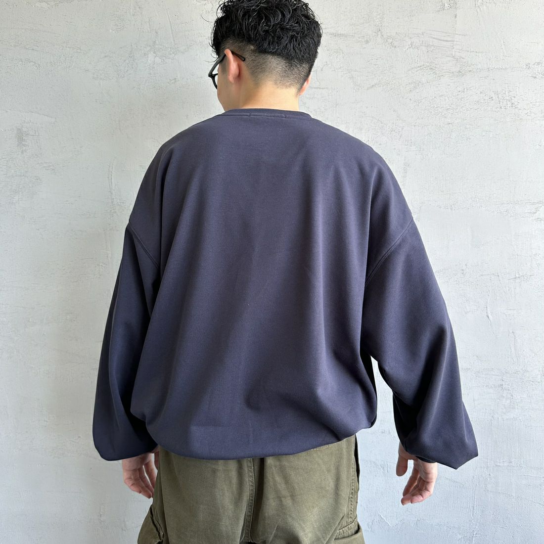U.S.POLO ASSN. [ユーエスポロアッスン] 別注 ワンポイントロゴ刺繍 ドローコードスウェット [PLM43313IN-JF] ﾈｲﾋﾞｰ &&モデル身長：168cm 着用サイズ：L&&