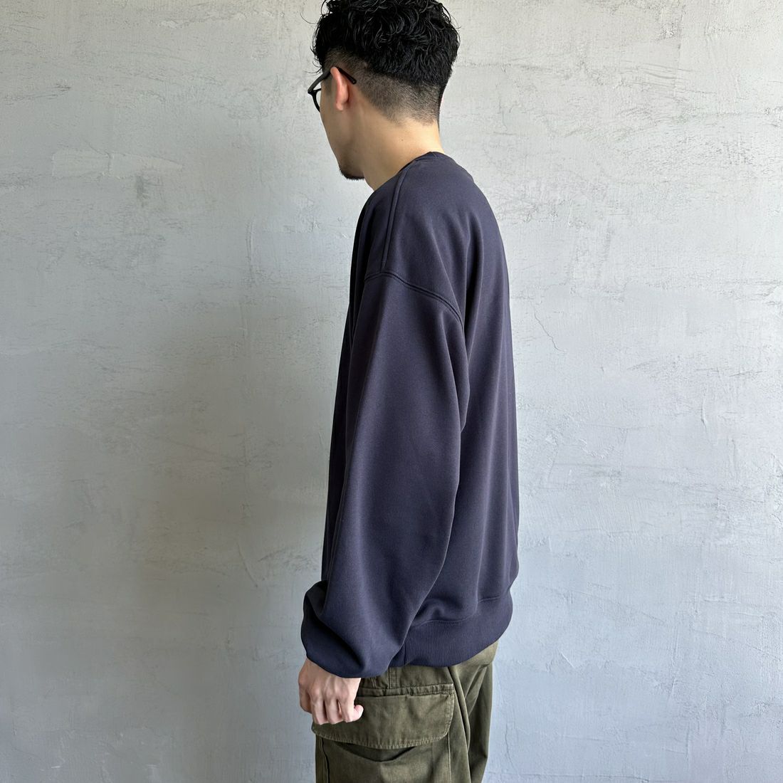 U.S.POLO ASSN. [ユーエスポロアッスン] 別注 ワンポイントロゴ刺繍 ドローコードスウェット [PLM43313IN-JF] ﾈｲﾋﾞｰ &&モデル身長：168cm 着用サイズ：L&&