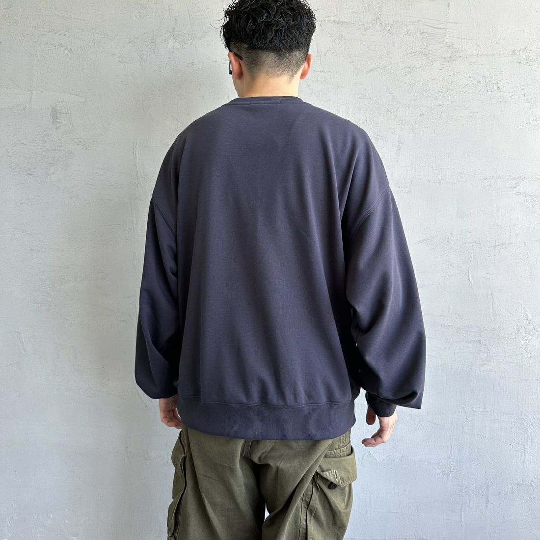 U.S.POLO ASSN. [ユーエスポロアッスン] 別注 ワンポイントロゴ刺繍 ドローコードスウェット [PLM43313IN-JF] ﾈｲﾋﾞｰ &&モデル身長：168cm 着用サイズ：L&&
