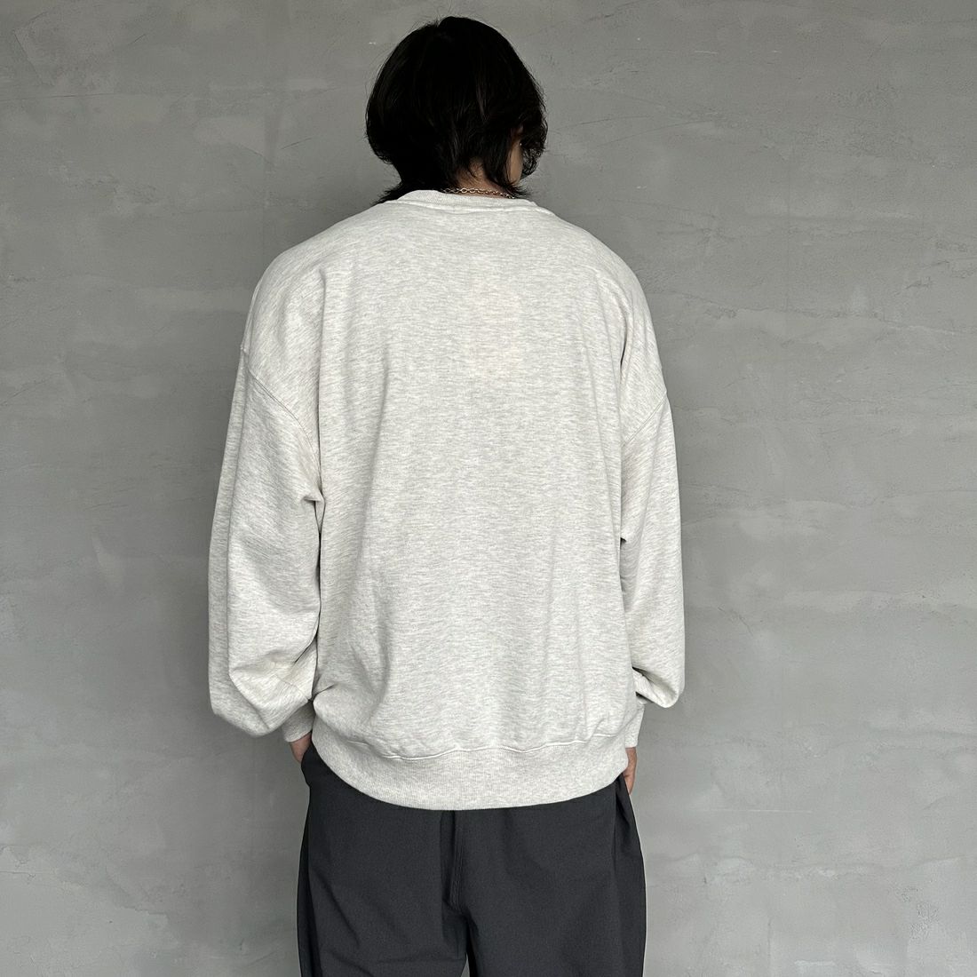 U.S.POLO ASSN. [ユーエスポロアッスン] 別注 ワンポイントロゴ刺繍 ドローコードスウェット [PLM43313IN-JF] ASHｸﾞﾚｰ &&モデル身長：179cm 着用サイズ：XL&&
