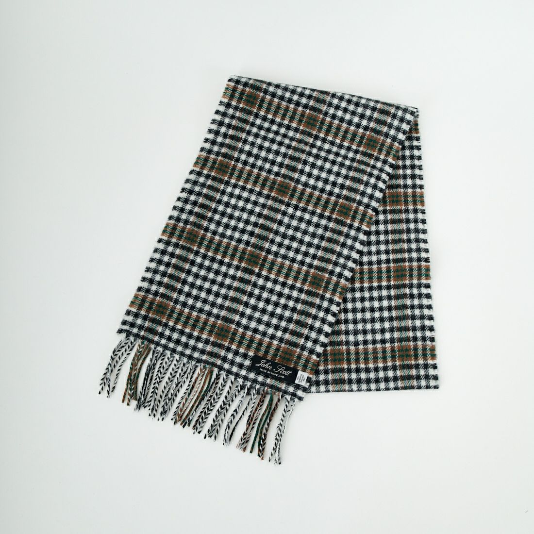 John Scott [ジョンスコット] ラムウールスカーフ [NLC1751] 8400 BR/BK