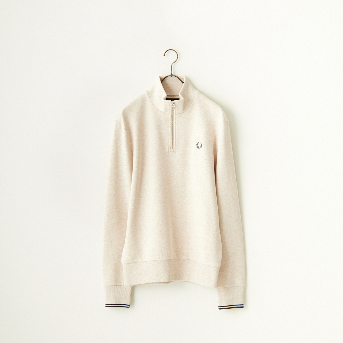 FRED PERRY [フレッドペリー] ワンポイントロゴ刺繍 ハーフジップスウェット [M3574] W50 PORRID