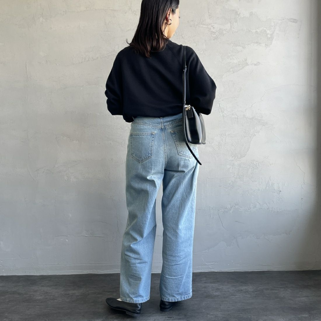 FRED PERRY [フレッドペリー] クルーネックジャンパー [K2117] 184 BLACK &&モデル身長：163cm 着用サイズ：10&&