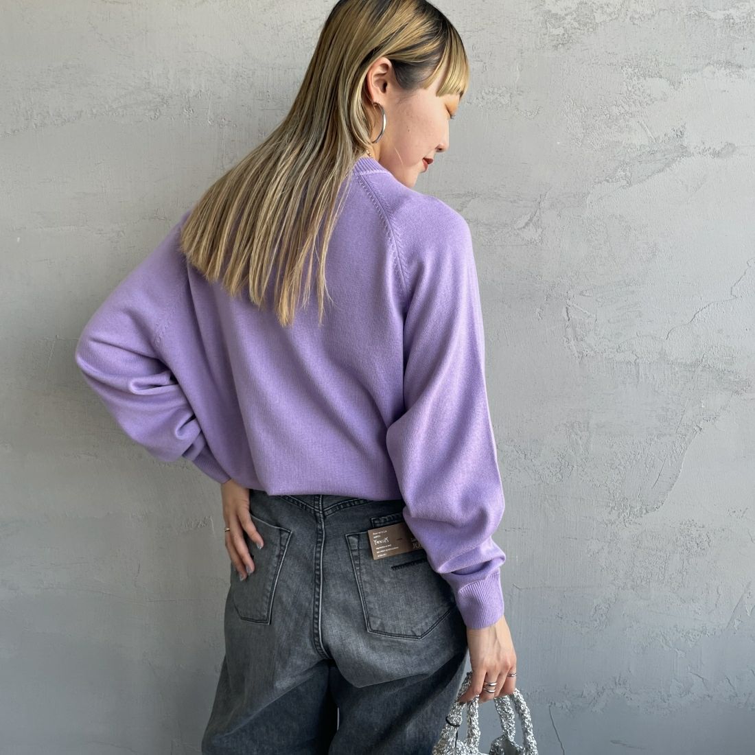 FRED PERRY [フレッドペリー] クルーネックジャンパー [K2117] X19 ULTRA &&モデル身長：156cm 着用サイズ：10&&