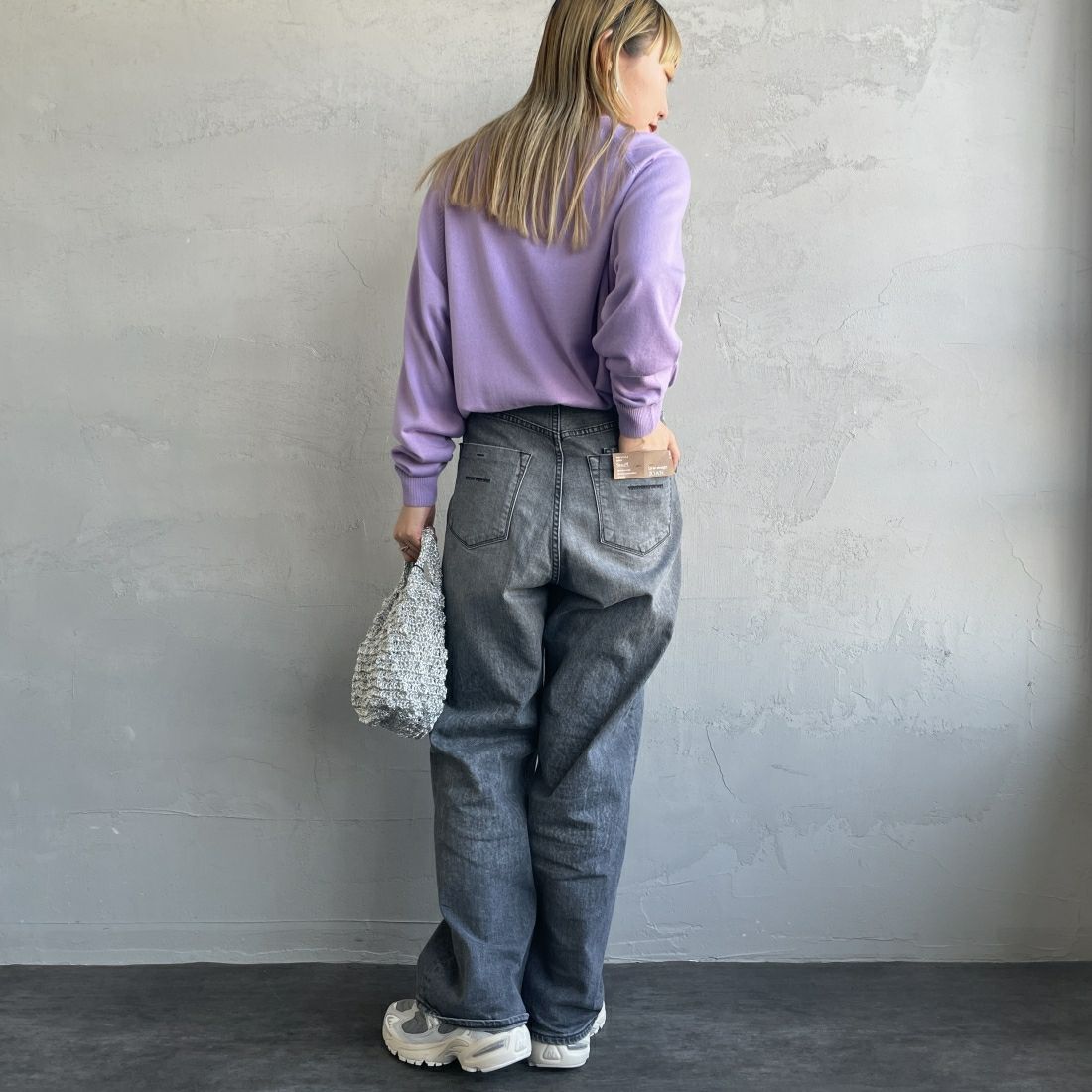 FRED PERRY [フレッドペリー] クルーネックジャンパー [K2117] X19 ULTRA &&モデル身長：156cm 着用サイズ：10&&