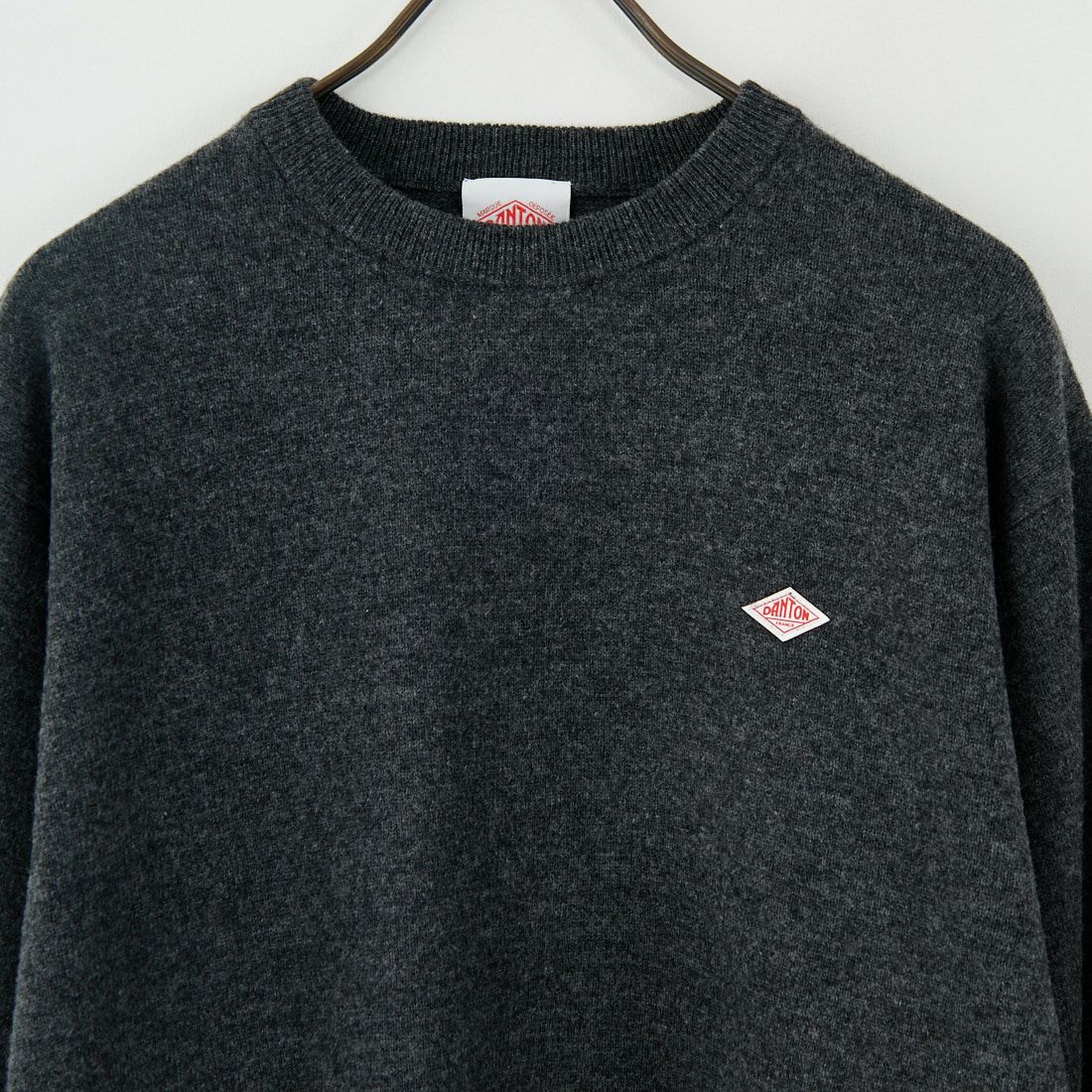 DANTON [ダントン] クルーネックプルオーバーニット [DT-D0028LMW] CARBON