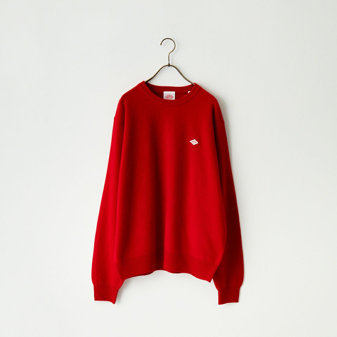 DANTON [ダントン] クルーネックプルオーバーニット [DT-D0028LMW] RED