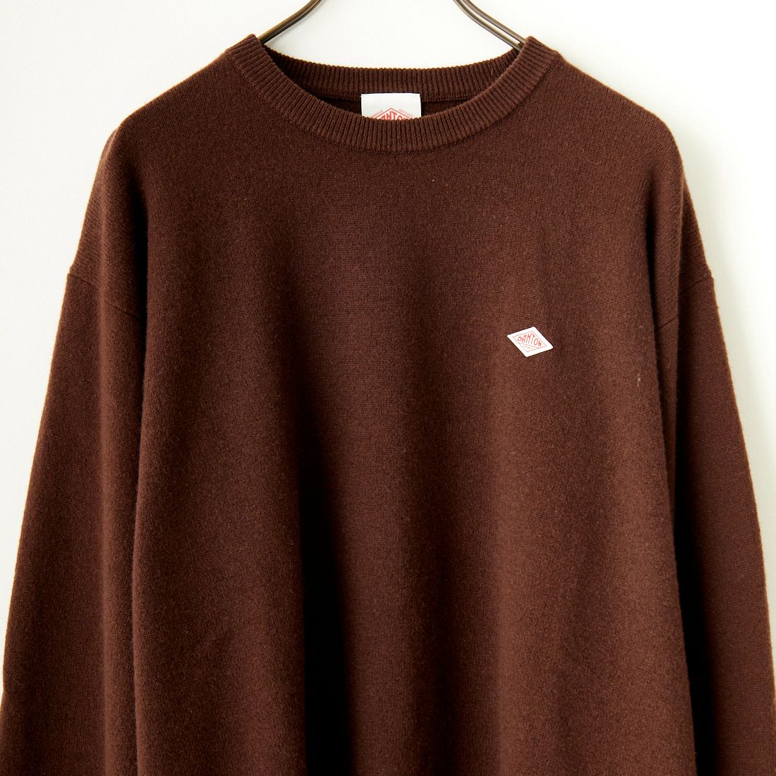 DANTON [ダントン] クルーネックプルオーバーニット [DT-D0028LMW] BROWN