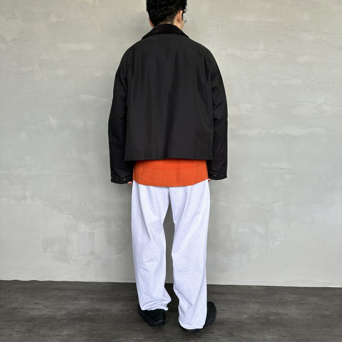 Barbour [バブアー] 別注 中綿入り SPEY スペイジャケット [MCAS151-JF] BLACK &&モデル身長：168cm 着用サイズ：40&&