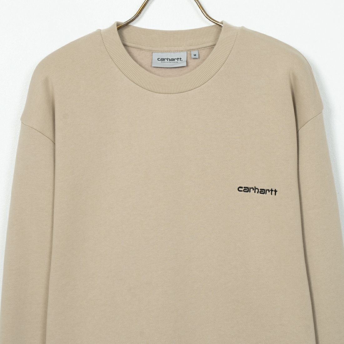 carhartt WIP [カーハートダブリューアイピー] スクリプト ワンポイント刺繍ロゴスウェット [I033657] WALL/BLACK