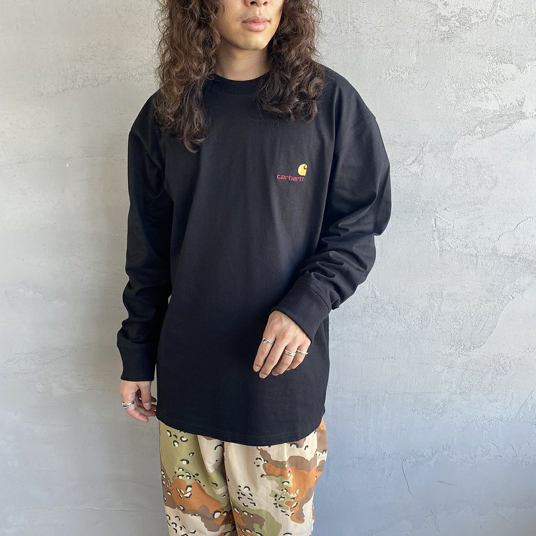 BLACK&&モデル身長：173cm 着用サイズ：L&&