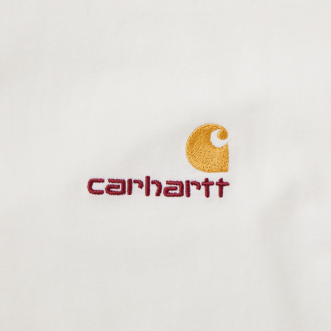 carhartt WIP [カーハートダブリューアイピー] ロングスリーブアメリカンスクリプトTシャツ [I029955] ASH HEATHE &&モデル身長：179cm 着用サイズ：L&&
