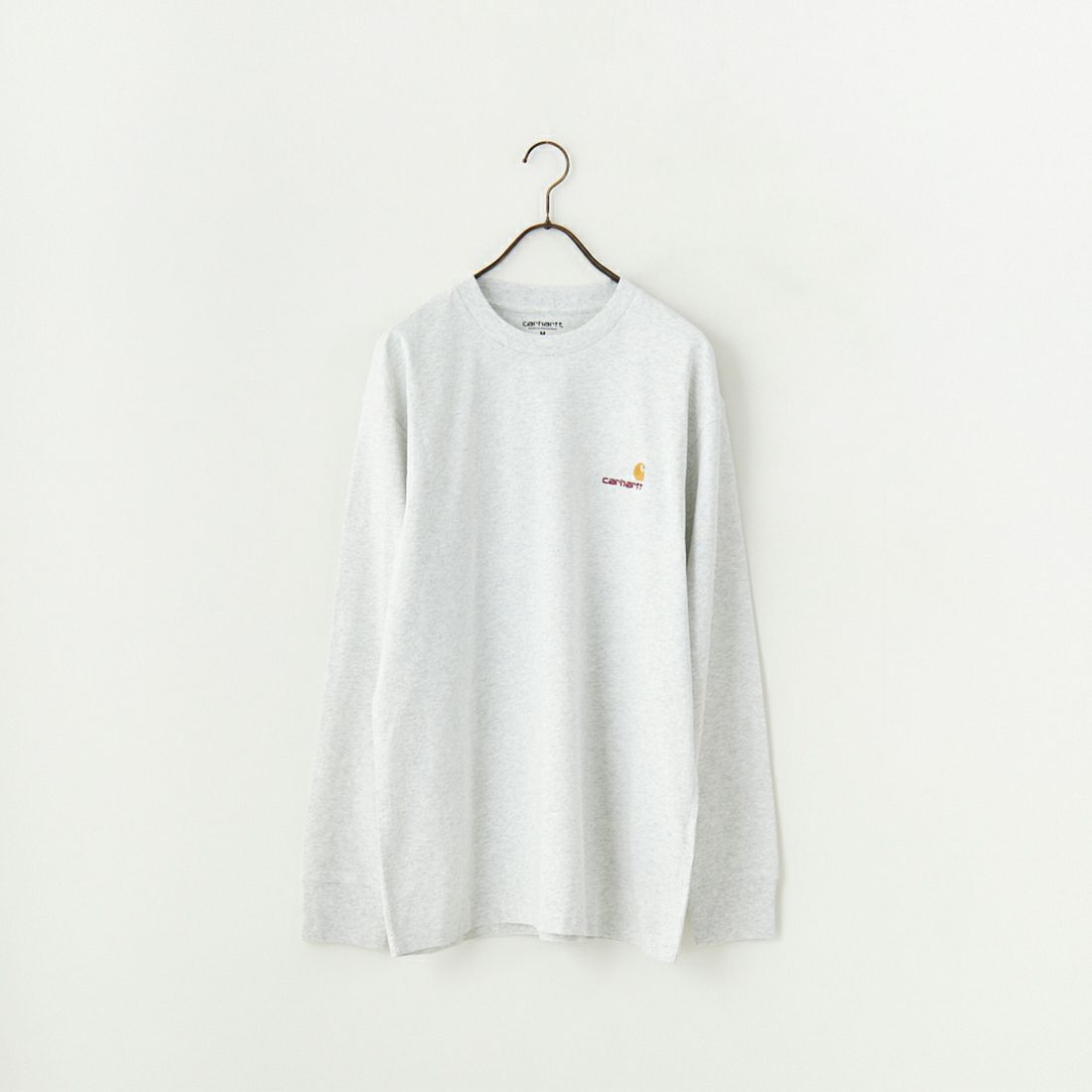 carhartt WIP [カーハートダブリューアイピー] ロングスリーブアメリカンスクリプトTシャツ [I029955] ASH HEATHE