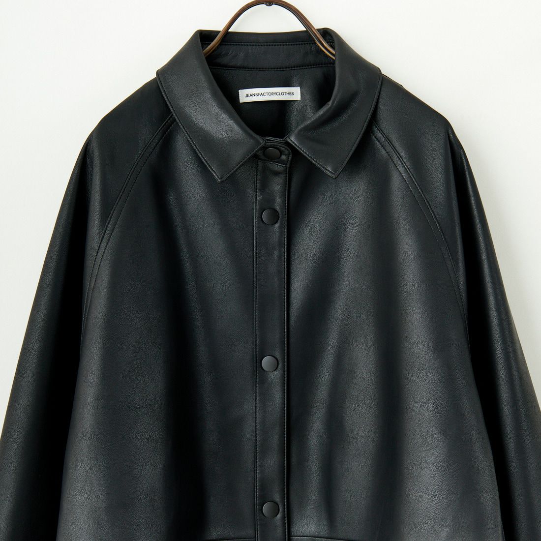 Jeans Factory Clothes [ジーンズファクトリークローズ] ビーガンレザージャケット [24847-HN] BLACK