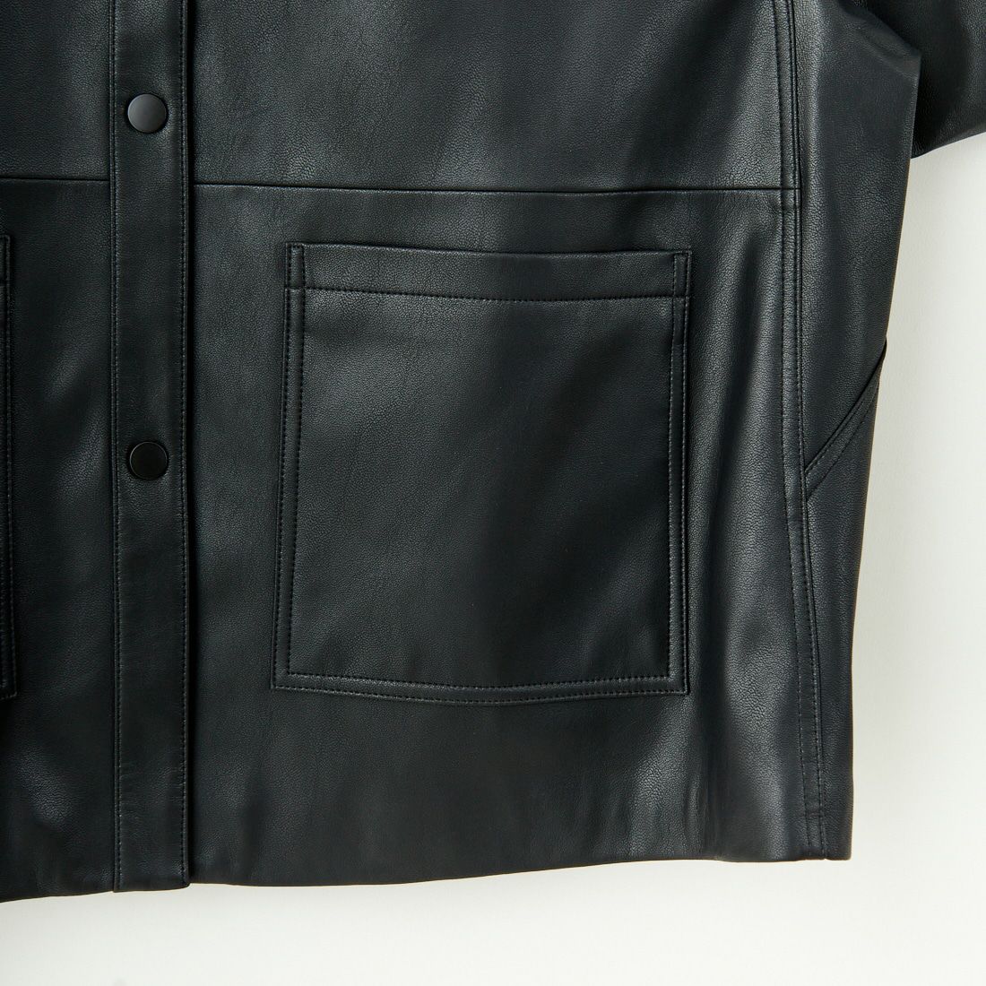 Jeans Factory Clothes [ジーンズファクトリークローズ] ビーガンレザージャケット [24847-HN] BLACK