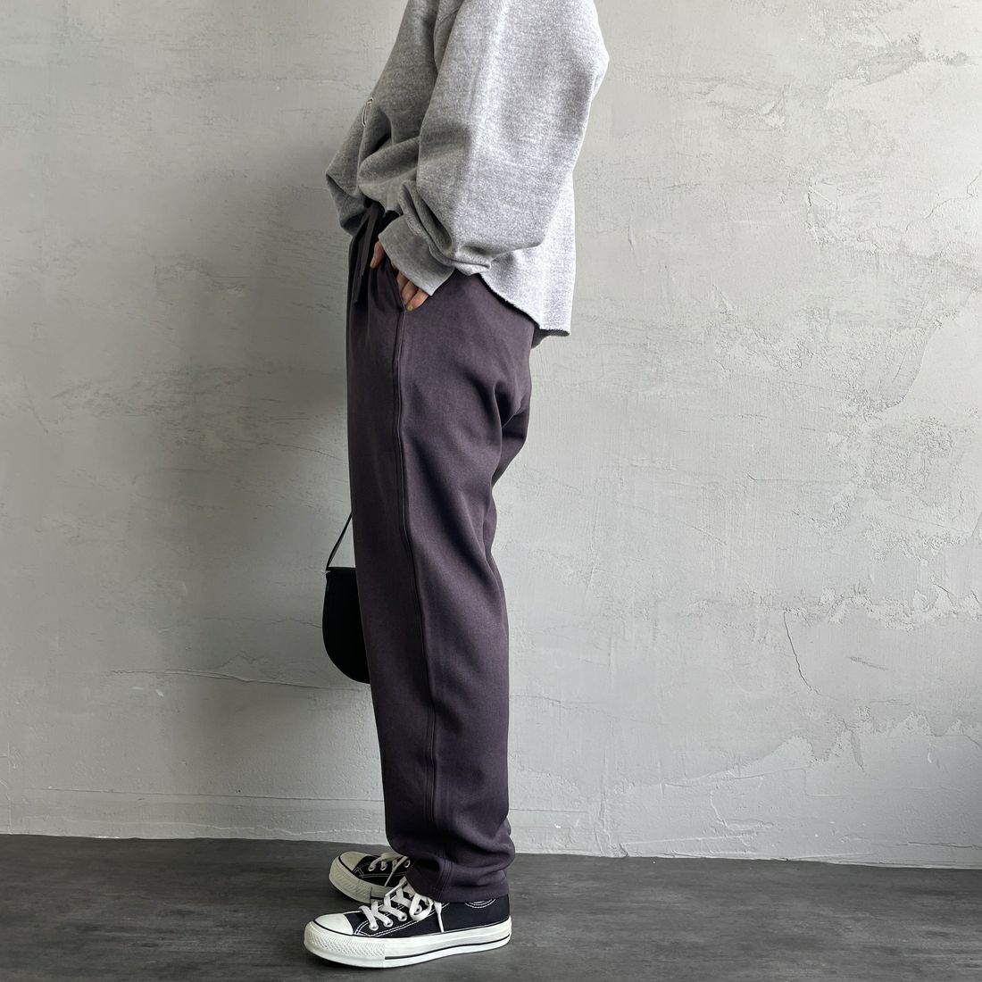 GRAMiCCi [グラミチ] 別注 ウールライク エブリデイパンツ [GUP4-F1024-JF] CHARCOAL &&モデル身長：158cm 着用サイズ：S&&