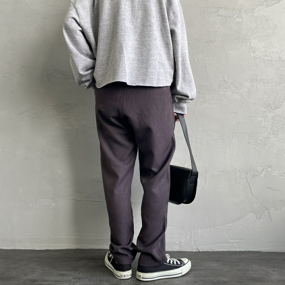 GRAMiCCi [グラミチ] 別注 ウールライク エブリデイパンツ [GUP4-F1024-JF] CHARCOAL &&モデル身長：158cm 着用サイズ：S&&