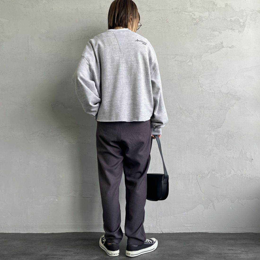 GRAMiCCi [グラミチ] 別注 ウールライク エブリデイパンツ [GUP4-F1024-JF] CHARCOAL &&モデル身長：158cm 着用サイズ：S&&