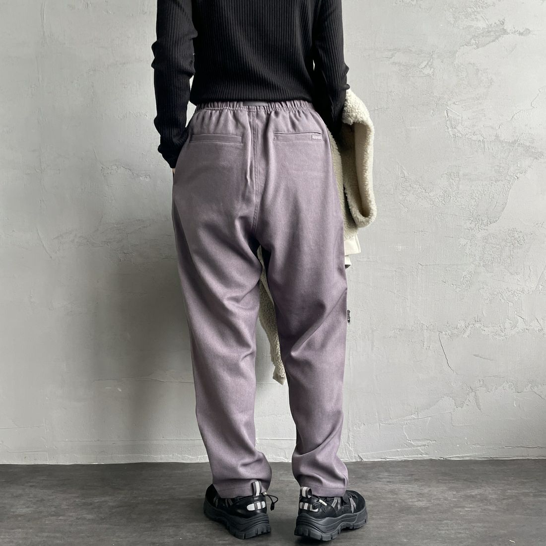 GRAMiCCi [グラミチ] 別注 ウールライク エブリデイパンツ [GUP4-F1024-JF] GRAY &&モデル身長：160cm 着用サイズ：S&&