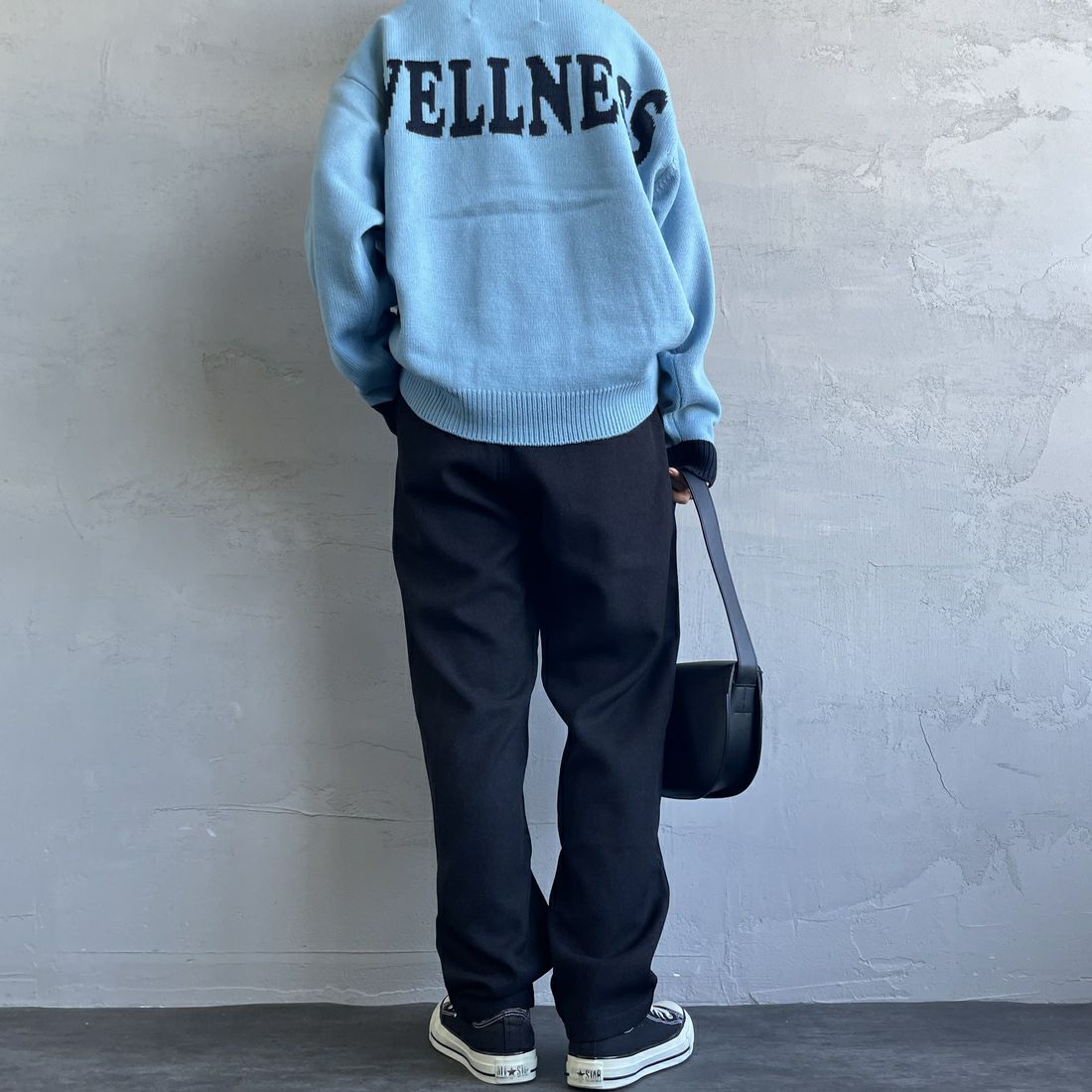 GRAMiCCi [グラミチ] 別注 ウールライク エブリデイパンツ [GUP4-F1024-JF] BLACK &&モデル身長：158cm 着用サイズ：S&&