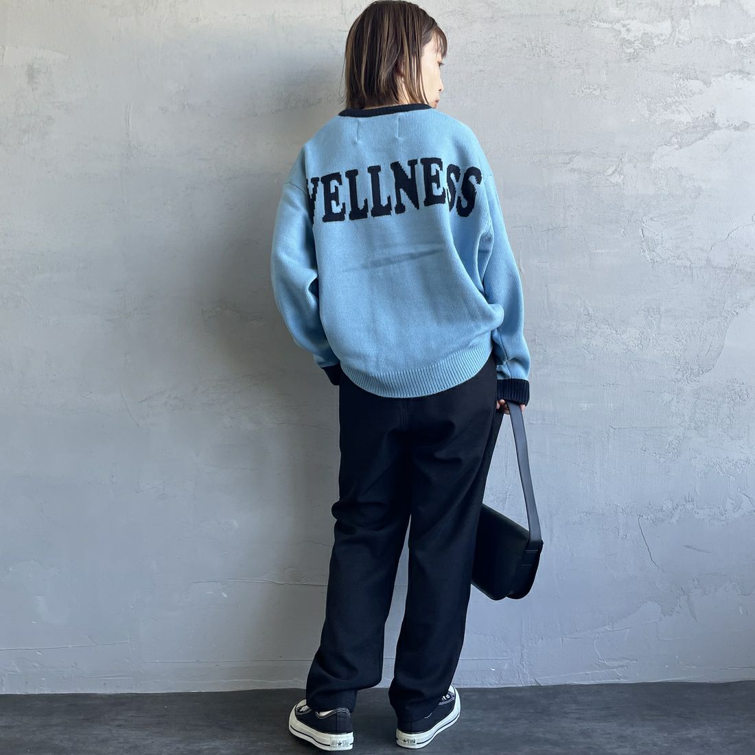 GRAMiCCi [グラミチ] 別注 ウールライク エブリデイパンツ [GUP4-F1024-JF] BLACK &&モデル身長：158cm 着用サイズ：S&&