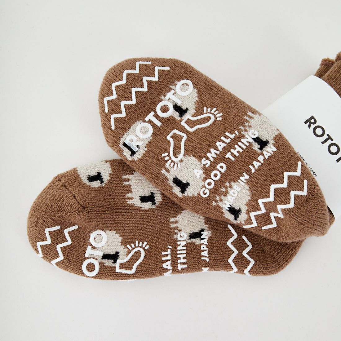 ROTOTO [ロトト] パイルルームソックス シープ [R1559] BROWN