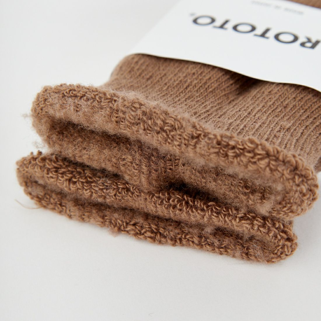 ROTOTO [ロトト] パイルルームソックス シープ [R1559] BROWN