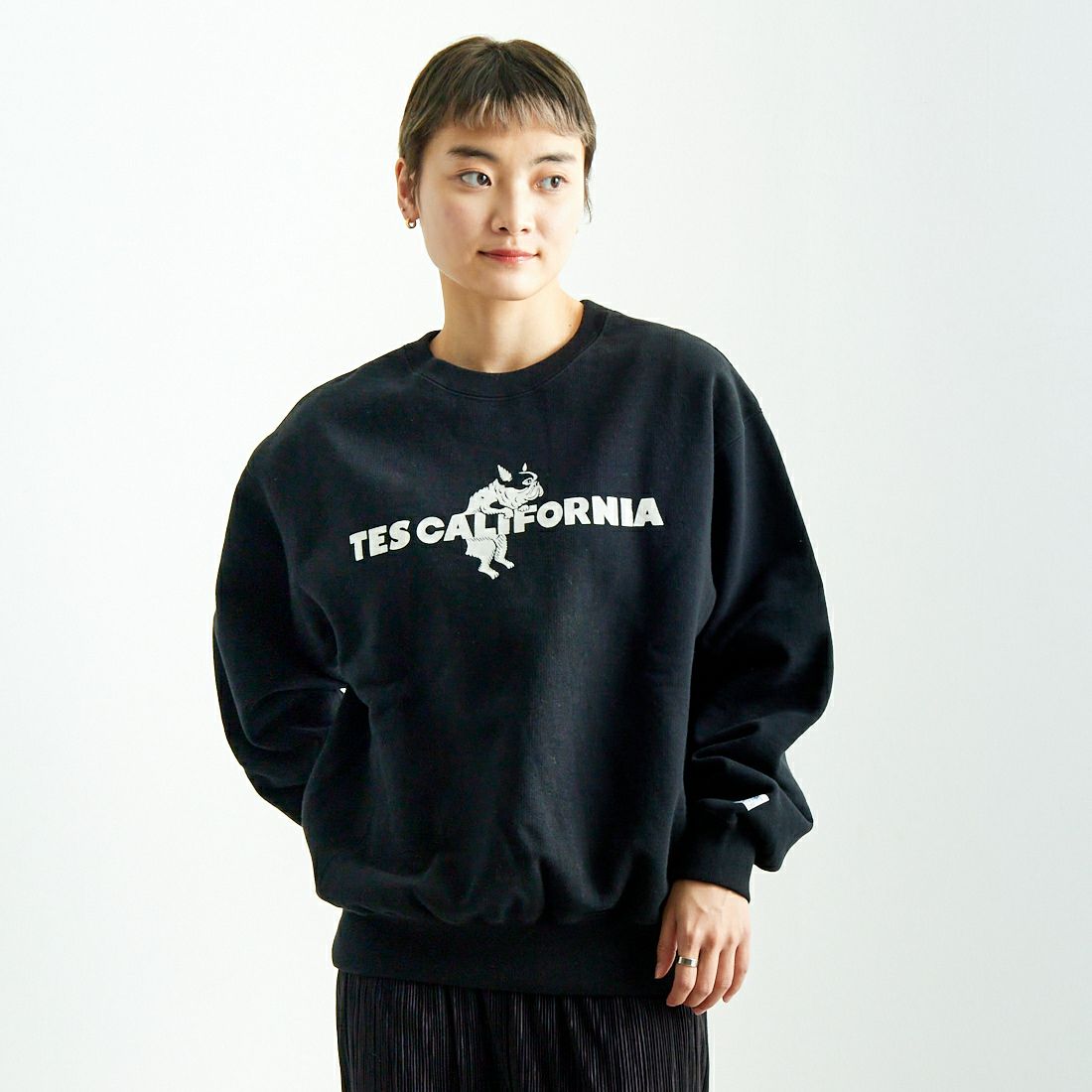 01 BLACK&&モデル身長：160cm 着用サイズ：S&&