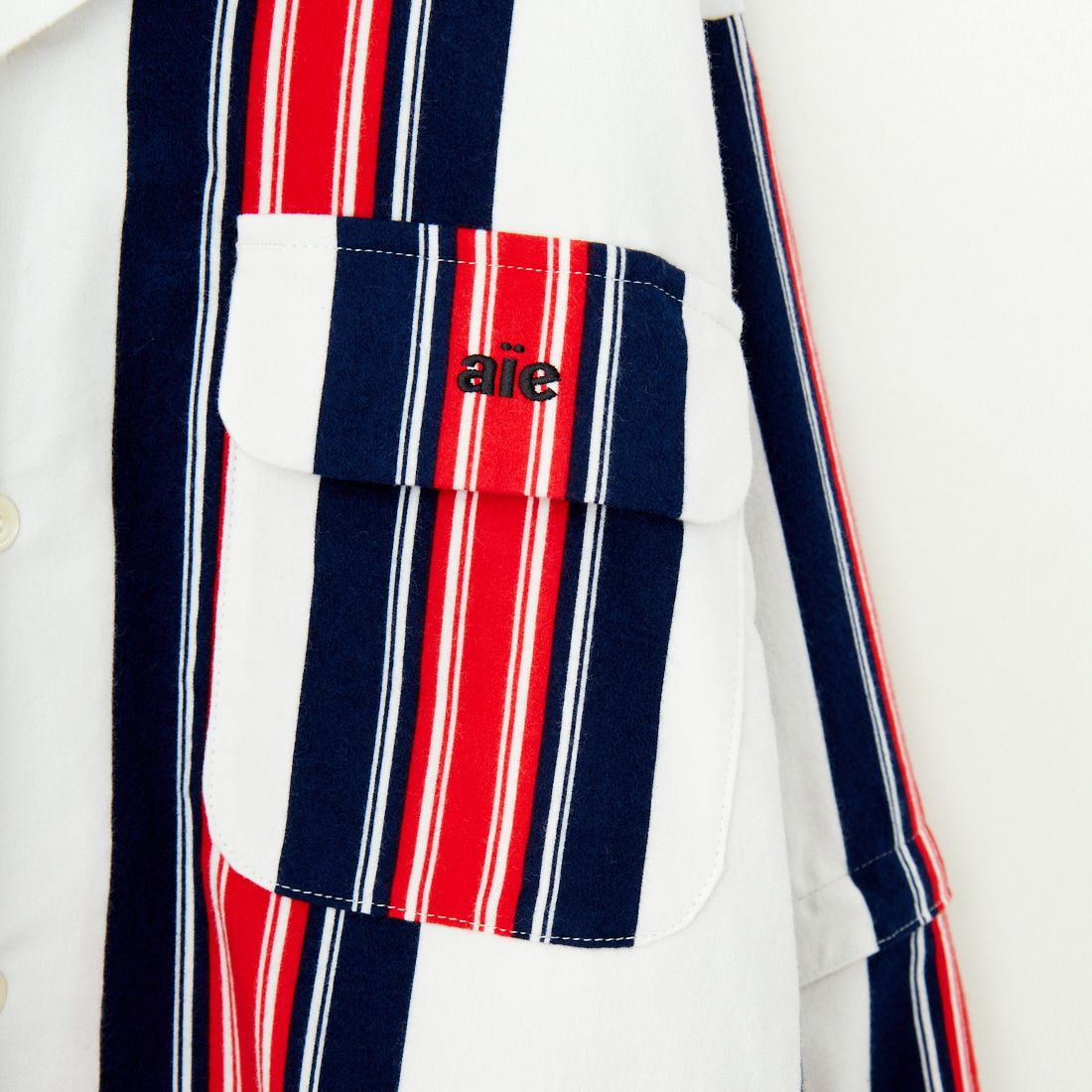 AiE [エーアイイー] ストライプペインターシャツ [PU617] A OFF WHIT