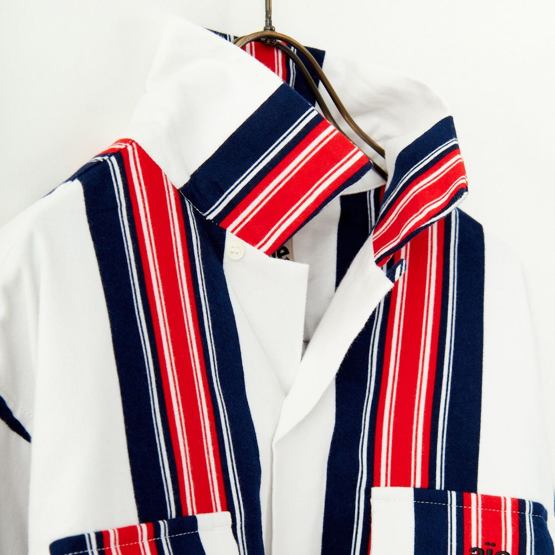 AiE [エーアイイー] ストライプペインターシャツ [PU617] A OFF WHIT