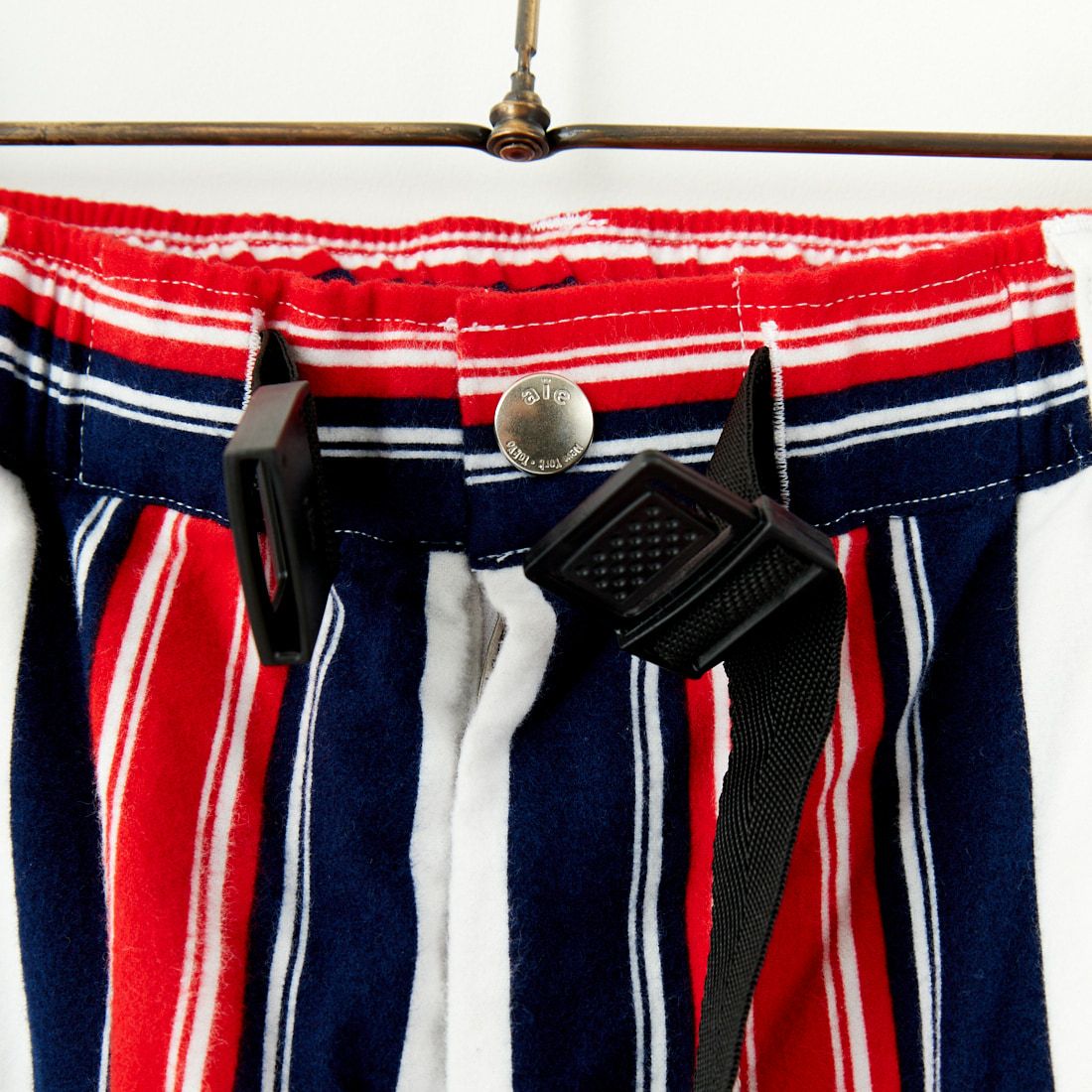 AiE [エーアイイー] ストライプイージーパンツ [PU618] A OFF WHIT