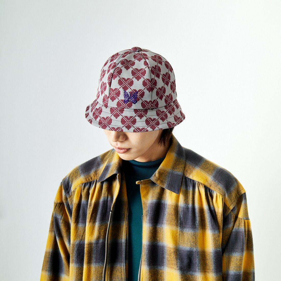 週末特価Needles バルミューダハット Lサイズ BEAMS（ビームス）NEEDLES / Bermuda Hat - Poly Jq.（帽子
