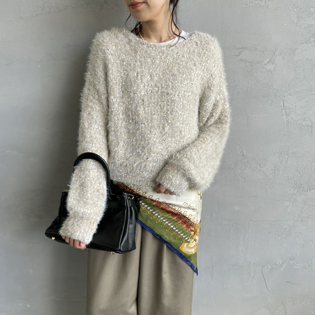 22 BEIGE&&モデル身長：160cm 着用サイズ：F&&
