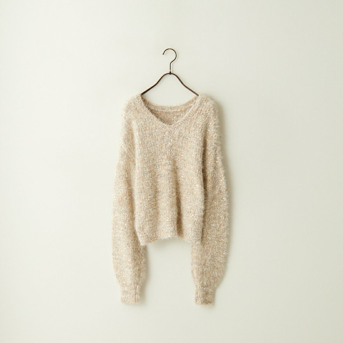 By/m [バイエム] 2WAYラメリボンヤーンニット [B24131008] 22 BEIGE