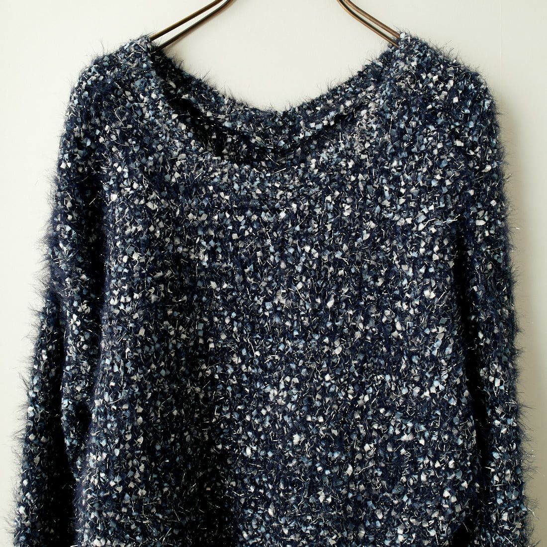 By/m [バイエム] 2WAYラメリボンヤーンニット [B24131008] 16 NAVY