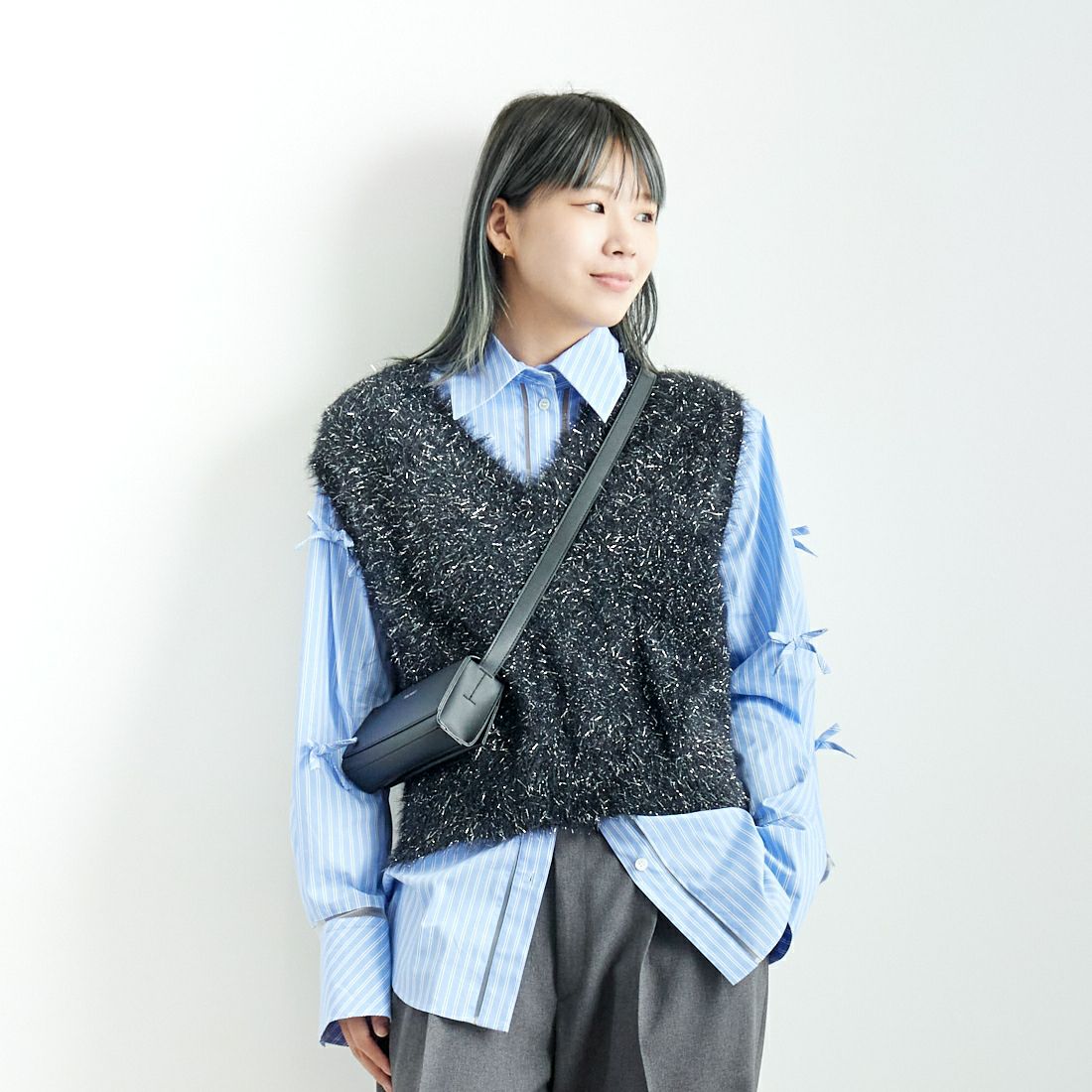 09 BLACK&&モデル身長：167cm 着用サイズ：F&&