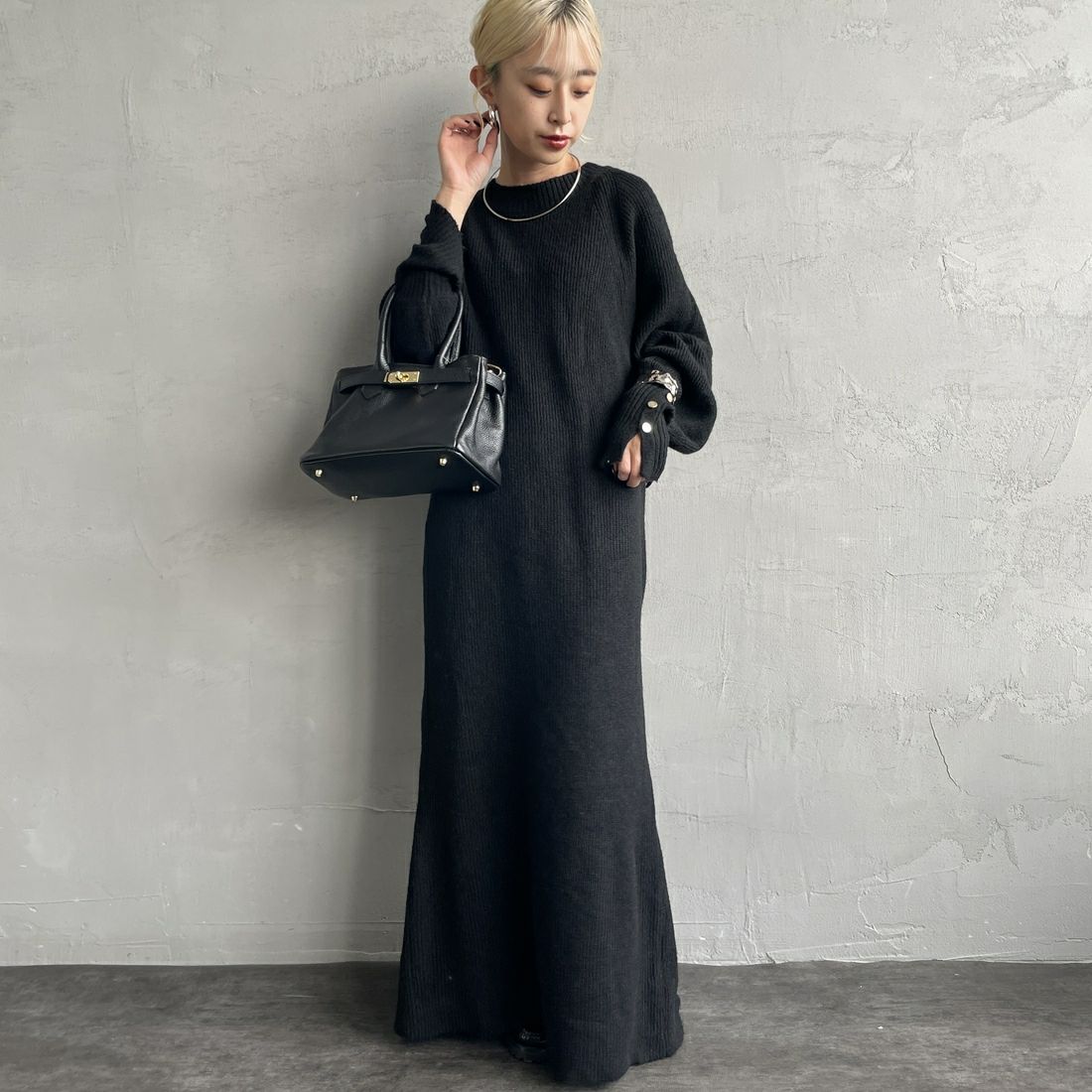 09 BLACK&&モデル身長：150cm 着用サイズ：F&&