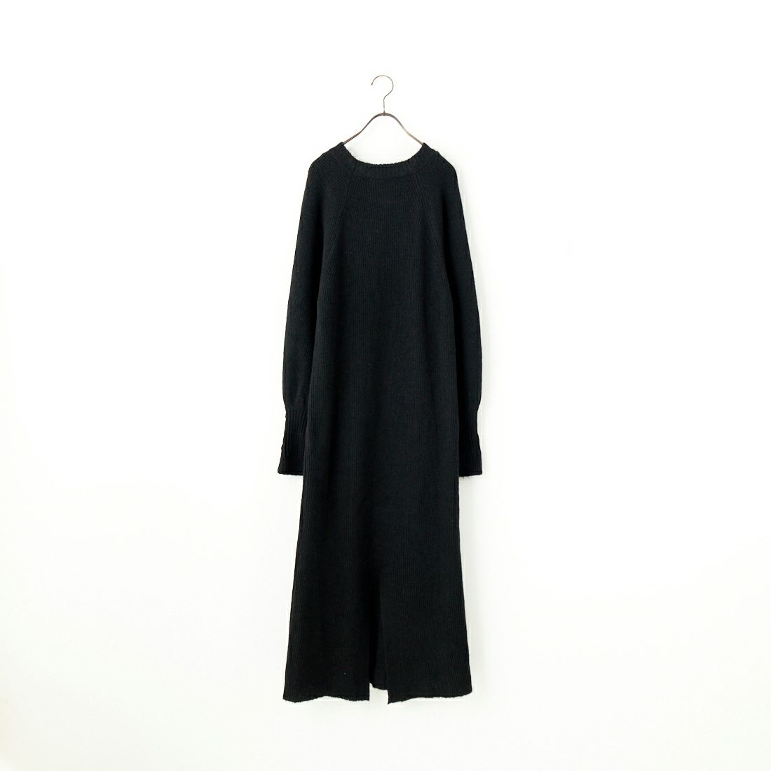 By/m [バイエム] 袖ボタン メランジニットワンピース [B23441005] 09 BLACK