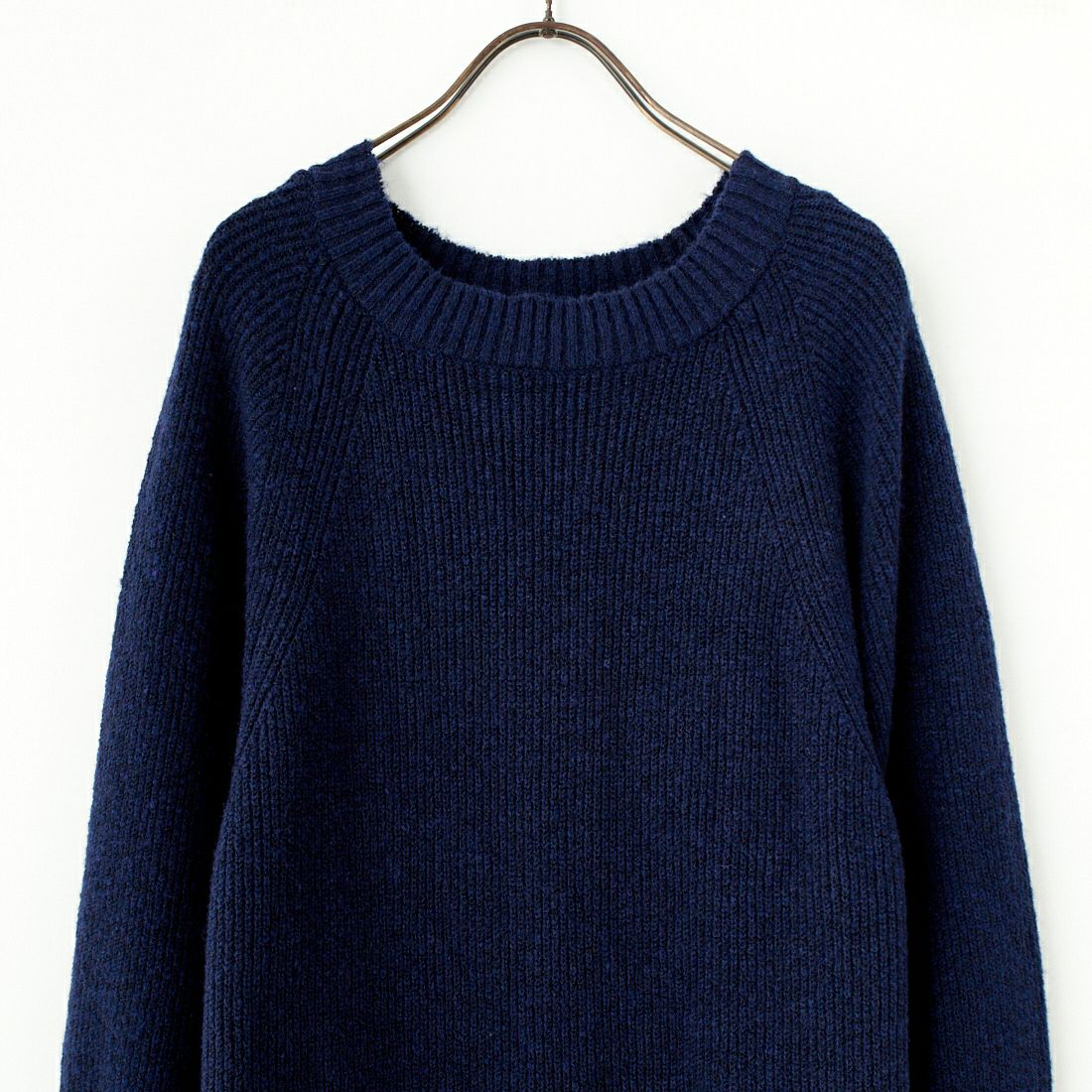 By/m [バイエム] 袖ボタン メランジニットワンピース [B23441005] 16 NAVY