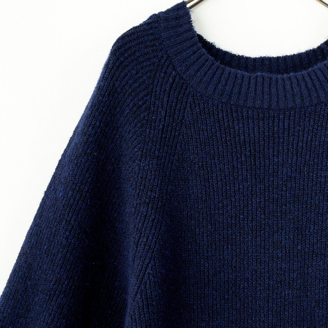 By/m [バイエム] 袖ボタン メランジニットワンピース [B23441005] 16 NAVY