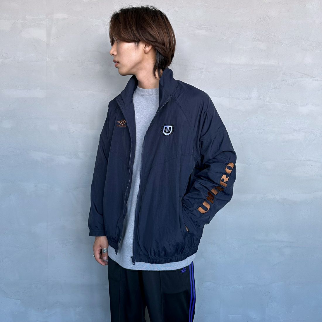 NAVY&&モデル身長：179cm 着用サイズ：L&&
