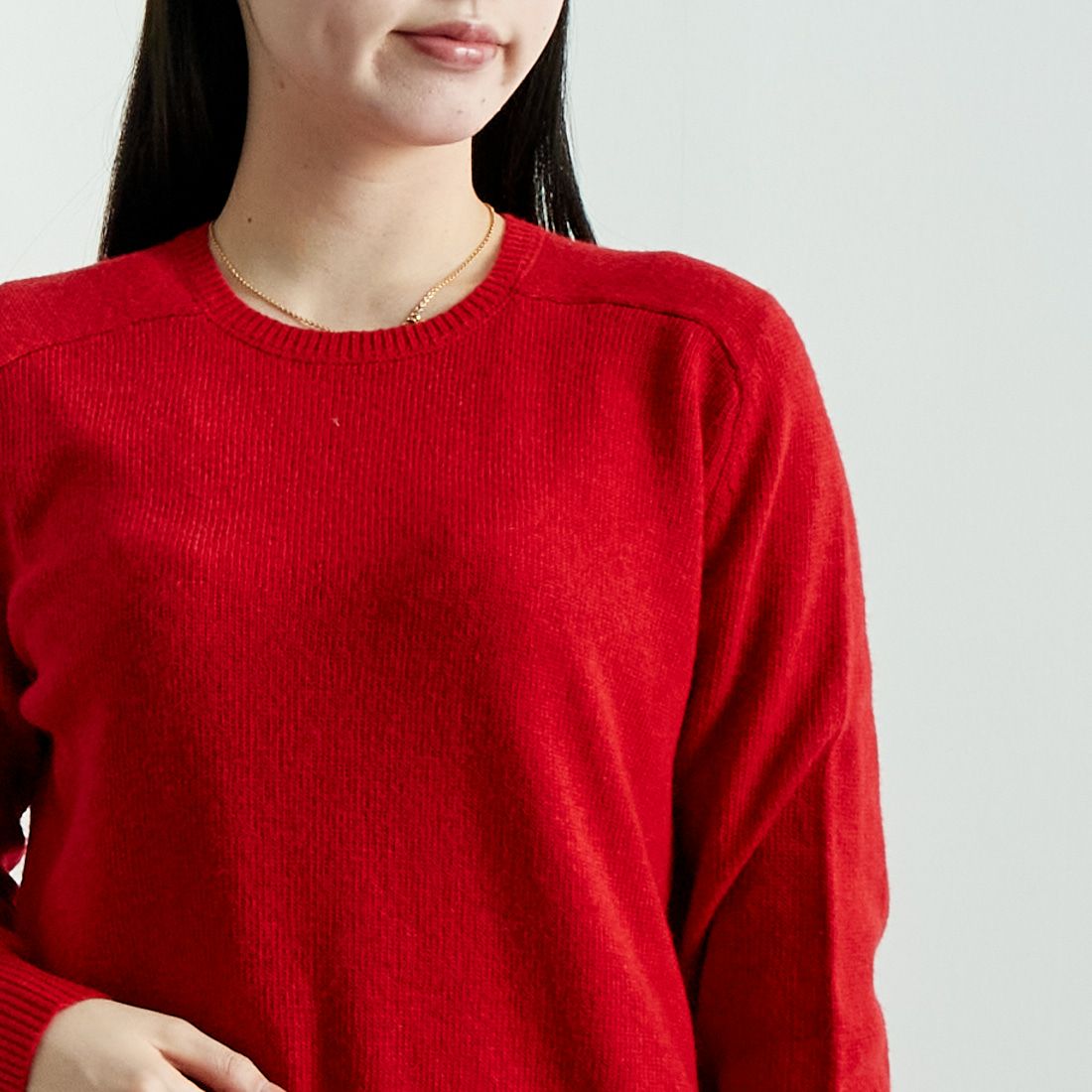 Jeans Factory Clothes [ジーンズファクトリークローズ] スタンダードクルーネックニット [24FW-IN-002] RED
