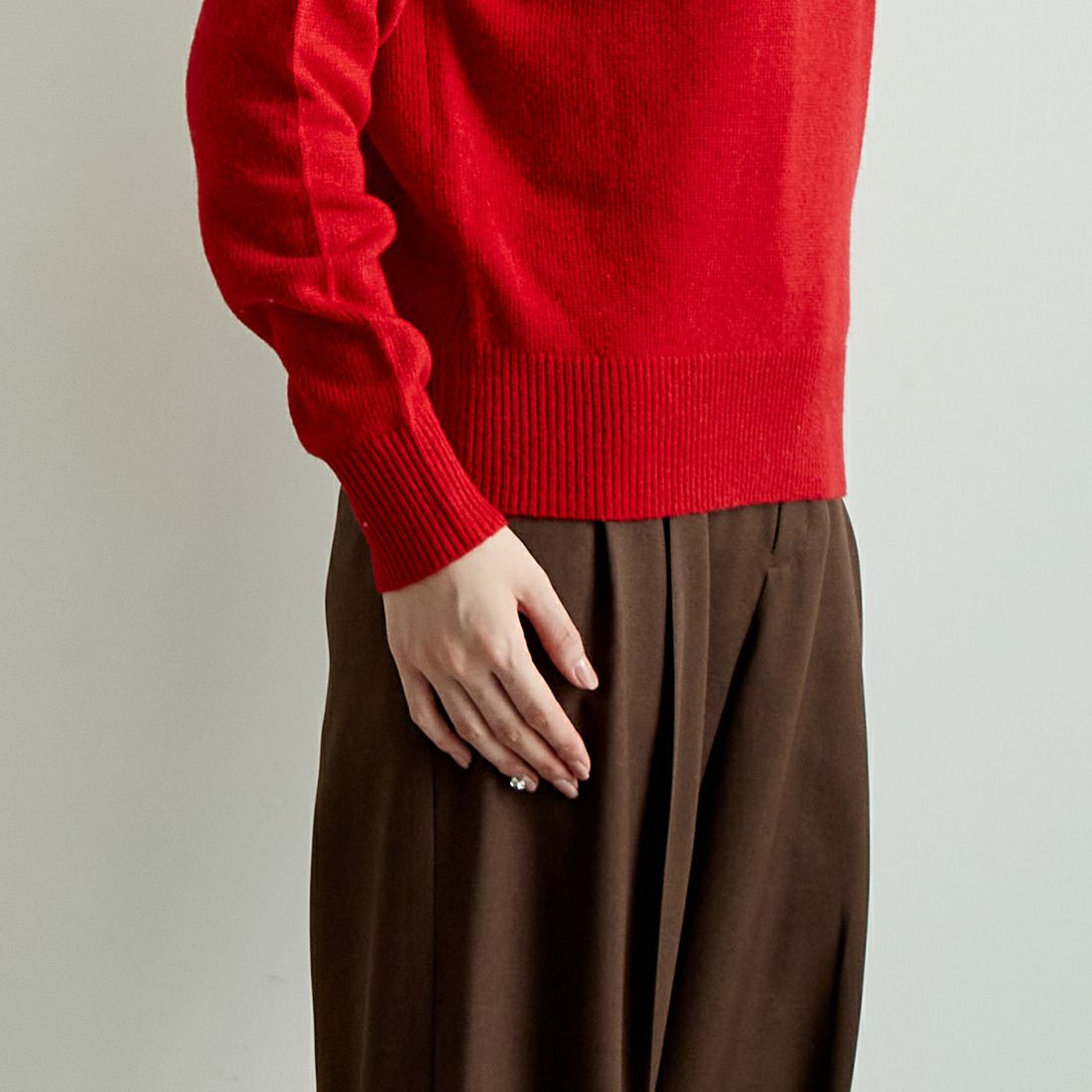 Jeans Factory Clothes [ジーンズファクトリークローズ] スタンダードクルーネックニット [24FW-IN-002] RED